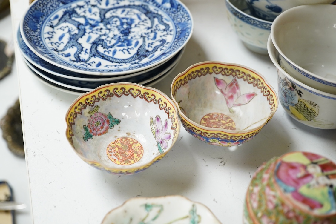 A small group of Chinese ceramics, 19th century and later